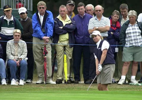 Britain - golf Webb - Aug 2001 스톡 사진