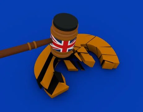 Britain has conflicts with the EU, confrontation and struggle Stock Illustration
