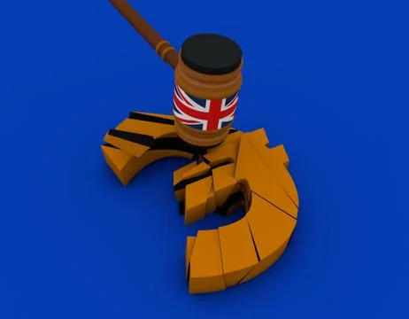 Britain has conflicts with the EU, confrontation and struggle Stock Illustration
