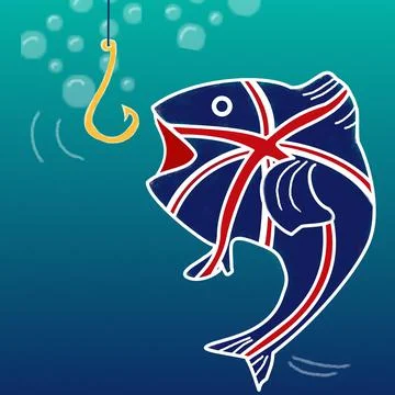 Britain's fishing in Brexit trade talks Stock Illustration
