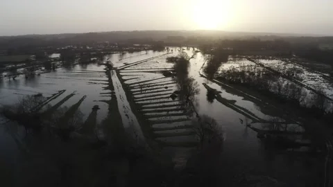Britford Floods 1 Stock Footage 236489688