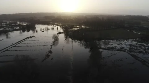 Britford Floods 2 Stock Footage 236489689