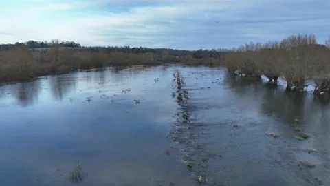 Britford Floods 6 Stock Footage 236490160