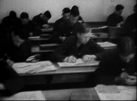 BRITISH AIR FORCE PILOTS IN CLASSROOM (1940's) Stock-Footage 168919099
