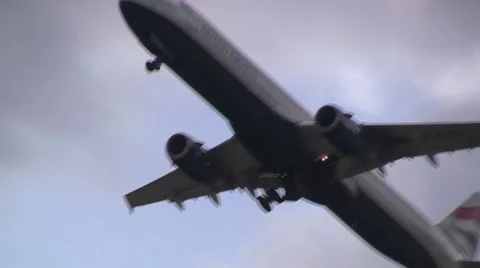 British Airways airbus takes off Stock Footage