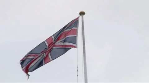 British and Scottish Flag Stock Footage 10884756