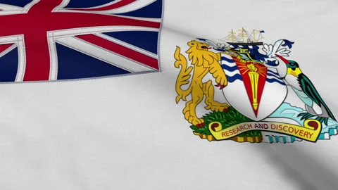 British Antarctic Territory Flag Loop Stock Footage 241148673