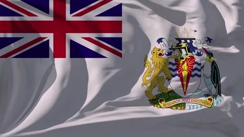 British Antarctic Territory Flag Loop Stock Footage 295746086