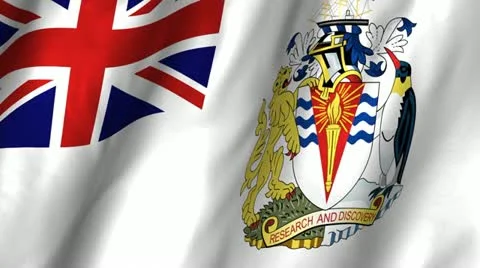 British Antarctica Waving Flags Stock Footage 12243551
