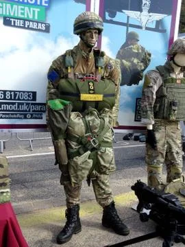 British Army Model Paratrooper Stock Photos