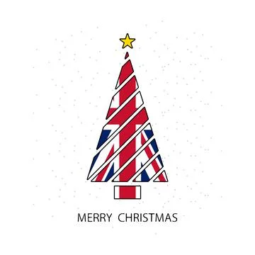 British Christmas tree. Stock Illustration