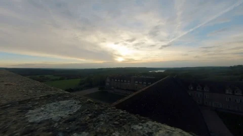 British College Sunset Timelapse Stock Footage 70726670