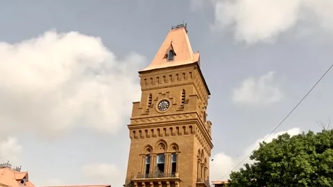 British Colonial Architecture With Blue Sky And Clouds Stock Footage 344150307