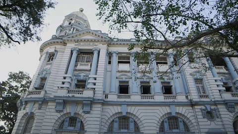 British Colonial Architecture in Yangon Stock Footage 114760962