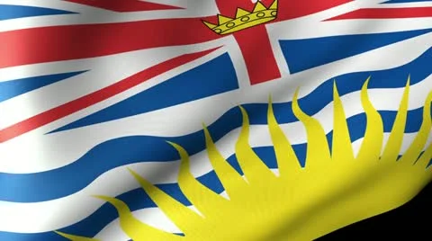 British Columbia Flag Waving 스톡 동영상 11979657