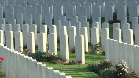 British Commonwealth World War 1 War Graves Stock Footage 99825883
