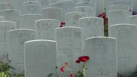 British Commonwealth World War 1 War Graves Stock Footage 99826063