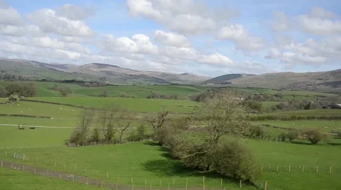 British Countryside from a Train Video stock 49705575