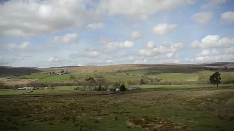 British Countryside from a Train Stock-Footage 49705750