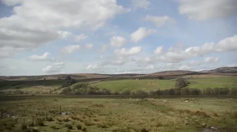 British Countryside from a Train Stock-Footage 49705889