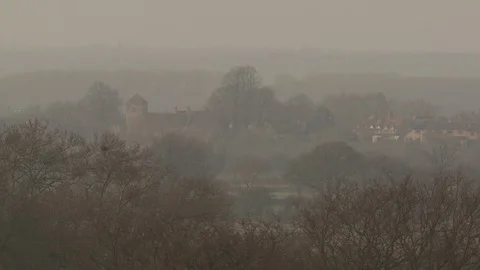British countryside wintry view Stock Footage 106389362