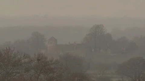 British countryside wintry view Stock Footage 106389375