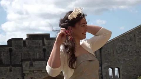 British cyclist made MBE at Windsor Castle Video stock 306774407