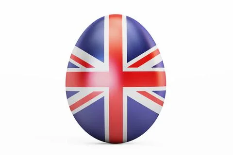 British Easter egg, 3D rendering British Easter egg, 3D rendering isolated... Stock Photos