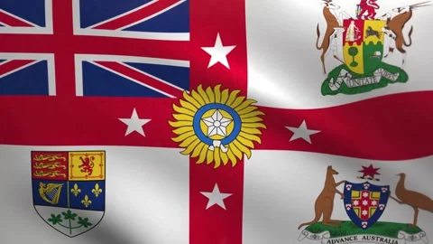 British Empire Flag Waving Loop 4K – Historical British Empire Flag Animation Vídeos de archivo 336275216