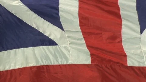 British Empire Union Jack flag, 18th century - Green Screen BG Stock Footage 81231029