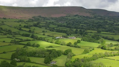 British farmland view Video stock 197808437
