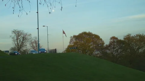 British Flag and moon Timelapse Video stock 63474384
