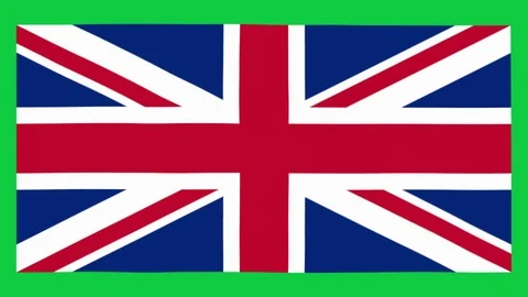 British Flag Animation - flat to waving 库存影片 108513934
