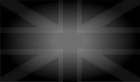 British flag background, black and white vector illustration Stock-Illustration