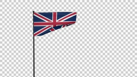 British Flag Blowing In The Wind Stock Footage 44710633