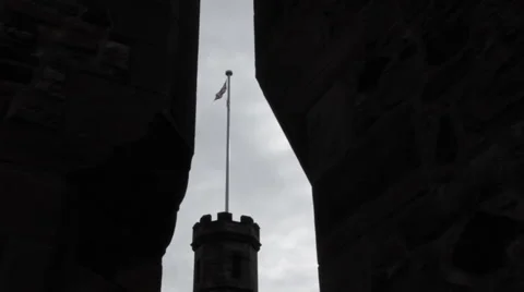 British flag on building Stock Footage 51730584