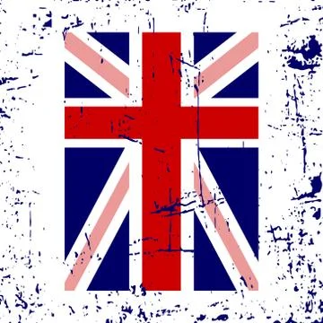 British flag cross white Stock Illustration
