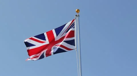 British Flag Stock Footage 12132836