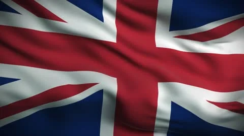British Flag HD. Looped. Stock Footage 10586512