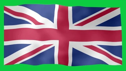 British Flag Looping Animation Stock Footage