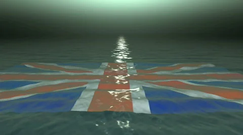British Flag At Sea 스톡 동영상 352061