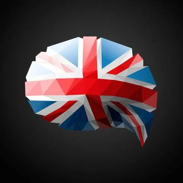 British Flag speech bubble background British speech bubble background, ve... Stock Photos