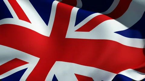 British flag - Union Jack Stock Footage