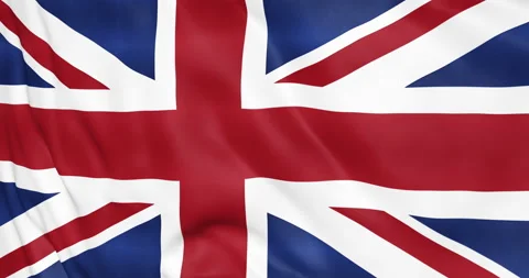British flag waving animation Video stock 156750351