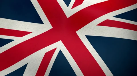 British flag waving background loop 動画素材 34421205
