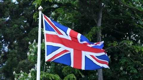 British Flag in Wind Video stock 78611282