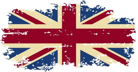 British grunge flag. Vector illustration. Stock Illustration