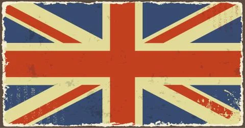 British grunge flags. vector illustration Stock Illustration