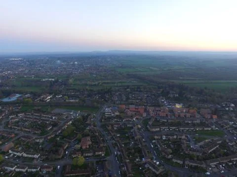 British home sunset Stock Photos