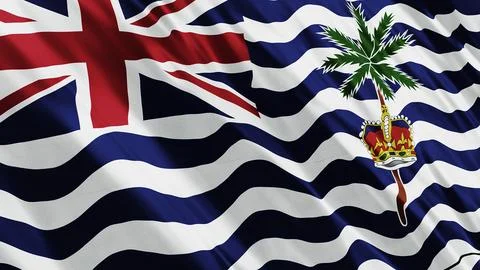 British Indian Ocean Territory Flag Dark Style 스톡 일러스트